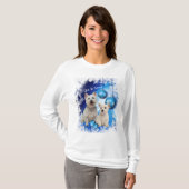 Westie laat het sneeuwvakantie-groet t-shirt (Voorkant volledig)