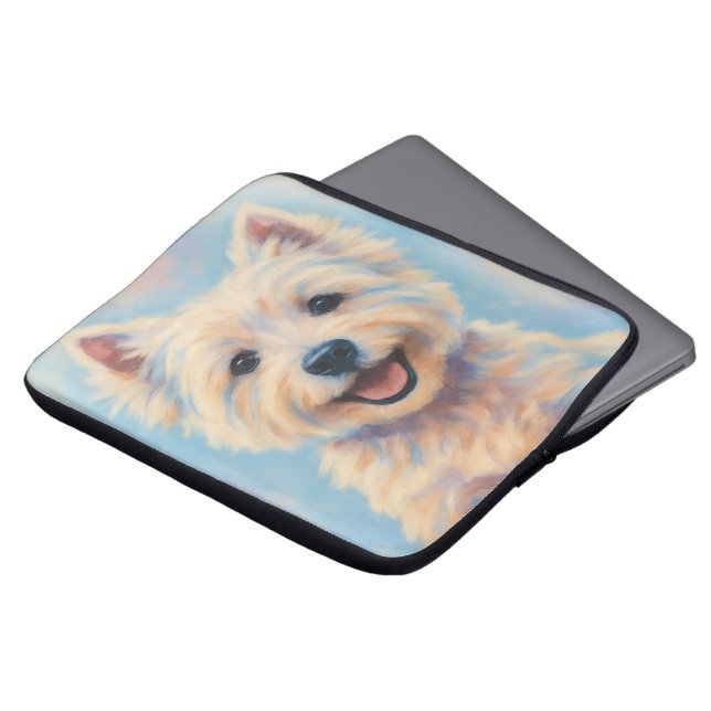 Westie-laptophoes Laptop Sleeve (Voorkant top)
