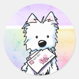 Westie Liebesbrieven Stickers