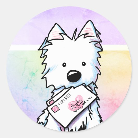 Westie Liebesbrieven Stickers (Voorkant)