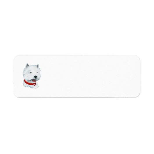 Westie Liefde Retouradreslabel Etiket (Voorkant)