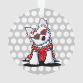 Westie Little Miss Hollywood Ornament (achterkant)