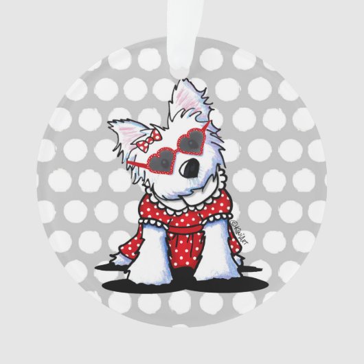 Westie Little Miss Hollywood Ornament (voorkant)