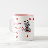 Westie Love Me Love My Mok (Voorkant links)