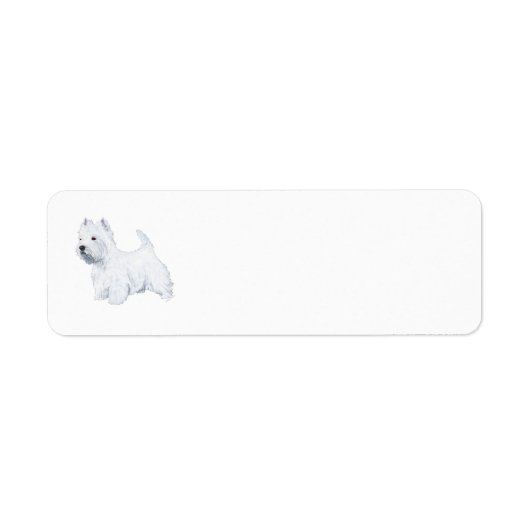 Westie Love Retouradreslabel Etiket (Voorkant)