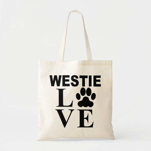 Westie Love Tote Bag (Voorkant)
