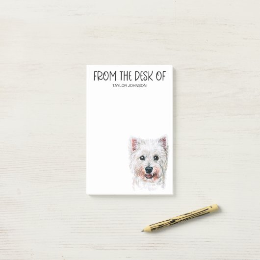Westie Lover Post-it Notes (Op bureau)