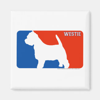 Westie Major League Hondenmagneet Magneet