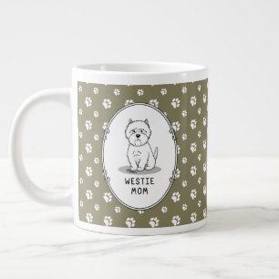 Westie Mam - West Highland White Terrier Dog Mam Grote Koffiekop