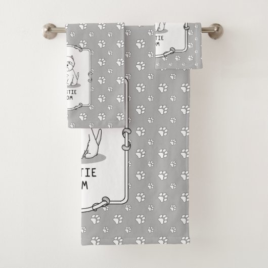 Westie Mam - West Highland White Terrier Mam Bad Handdoek (Insitu)