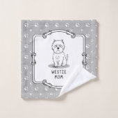 Westie Mam - West Highland White Terrier Mam Bad Handdoek (Wasdoekje)