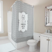 Westie Mam - West Highland White Terrier Mam Douchegordijn (In situ)