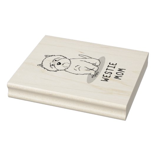 Westie Mam - West Highland White Terrier Mam Rubberstempel (Stempel)