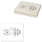 Westie Mam - West Highland White Terrier Mam Rubberstempel (Gestempeld)