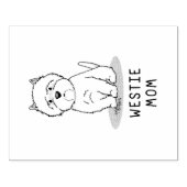 Westie Mam - West Highland White Terrier Mam Rubberstempel (Afrduk)