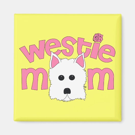 Westie mama magneet (Voorkant)