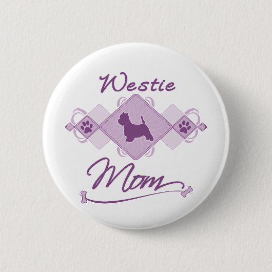 Westie mama ronde button 5,7 cm (Voorkant)
