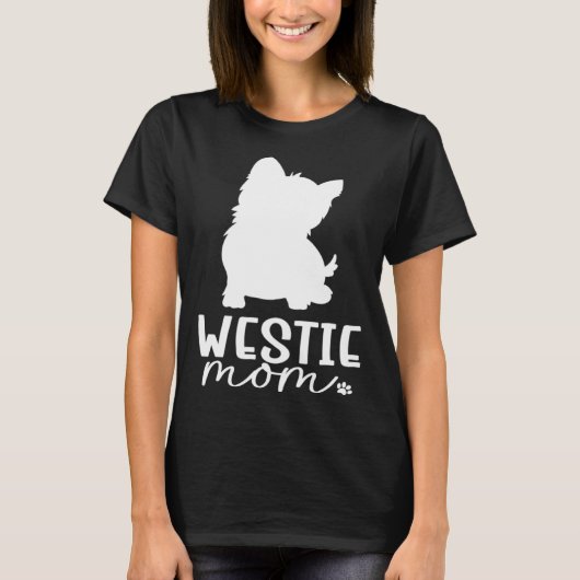 Westie mama t-shirt (Voorkant)