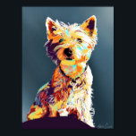 Westie, met de hand getekend pop-art Poster<br><div class="desc">Kute hand-getrokken Westie pup,  in de pop-art straat.</div>