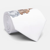 Westie met een bruine Caïro Terrier Stropdas (Opgerold)