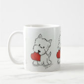 Westie met hart koffiemok (Links)