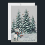 Westie met Kardinalen Winter Christmas Kaart<br><div class="desc">Westie met kardinalen Wandelen in een Winter Wonderland Christmas Kaart</div>