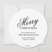 Westie met Kerstmannen hoed en baard Feestdagenkaart (Achterkant)