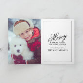 Westie met kerstmuts en baard feestdagen kaart (Binnen)
