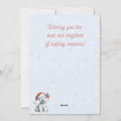 Westie met Santa Merry Christmas Kaart (Achterkant)