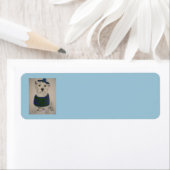WESTIE met Tam Lichtblauw adreslabel Etiket (Insitu)