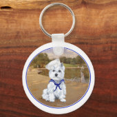 Westie met zeilboten sleutelhanger (Voorkant)