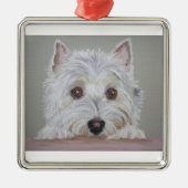 Westie Metalen Ornament (Voorkant)