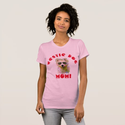 Westie Moeder Hond Beste Hond Moeder Ooit T-shirt (Voorkant volledig)