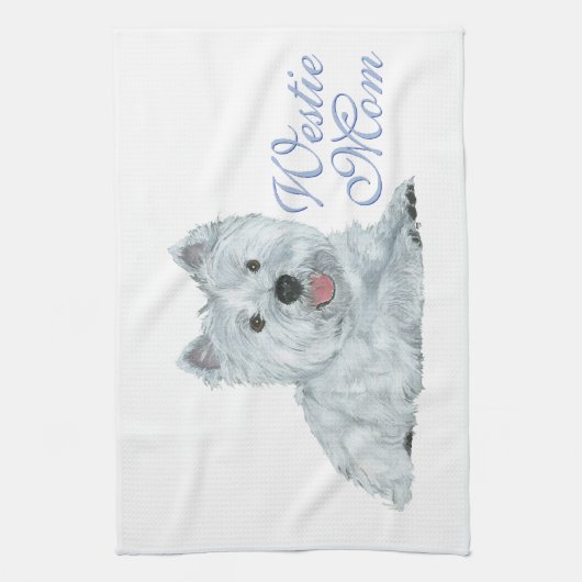 Westie Moeder Theedoek (Verticaal)