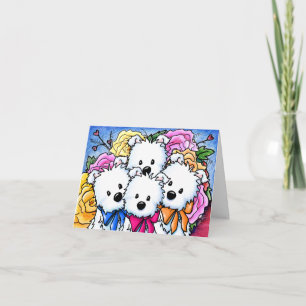 Westie Moederdag Boeket II Kaart