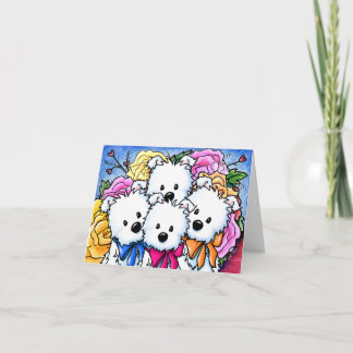 Westie Moederdag Boeket II Kaart