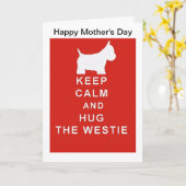 Westie Moederdag Kaart Mama Mama Vrouw Blijf Kalm (Gele Bloem)