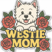Westie Mom Sticker (Voorkant)