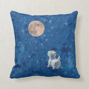 Westie Moon PILLOW Kussen