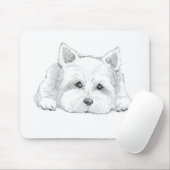Westie-muisblok Muismat (Met muis)