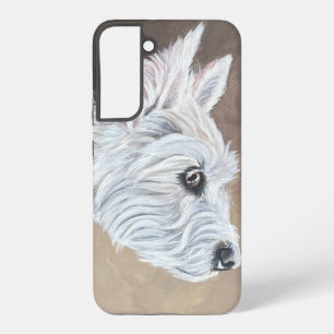 Westie naar boven kijkend profiel B Samsung Galaxy Hoesje