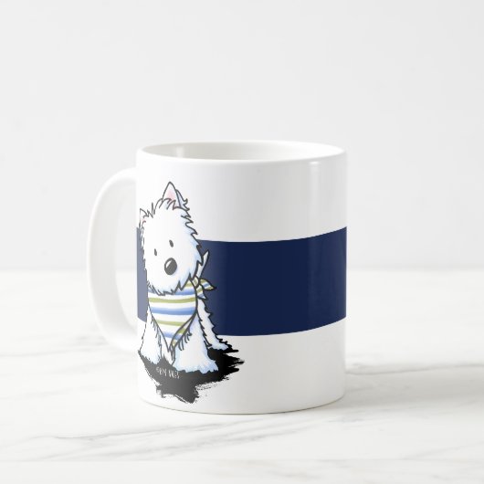 Westie Nautical KiniArt Mok (Voorkant links)