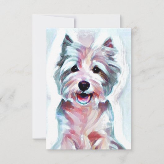 Westie Note Cards Notitiekaartje (Voorkant)
