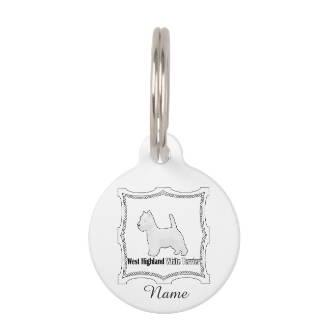 Westie nr. 15 huisdierpenning (Voorkant)