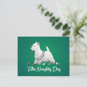 Westie of West Highland Terrier Feliz Naughty Dog Briefkaart (Staand voorkant)