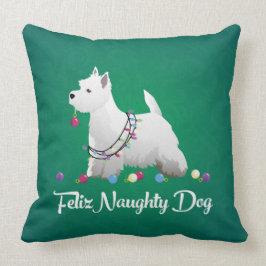 Westie of West Highland Terrier Feliz Naughty Dog Kussen