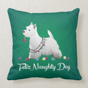 Westie of West Highland Terrier Feliz Naughty Dog Kussen
