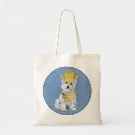Westie on the Rocks Tote Bag (Voorkant)