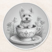 Westie onderzetter - Wes-tea (Voorkant)