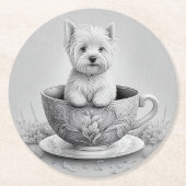 Westie onderzetter - Wes-tea (Voorkant)